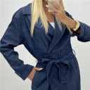trench lungo in denim city